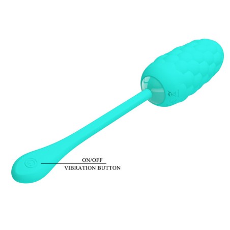 PRETTY LOVE - HUEVO VIBRADOR CON TEXTURA MARINA RECARGABLE VERDE AGUA PRETTY LOVE SMART