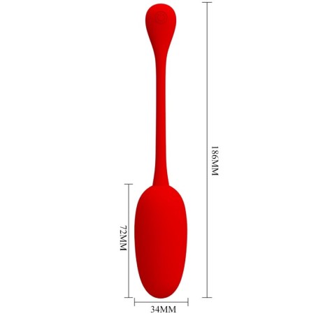 PRETTY LOVE - KNUCKER HUEVO VIBRADOR RECARGABLE ROJO PRETTY LOVE FLIRTATION