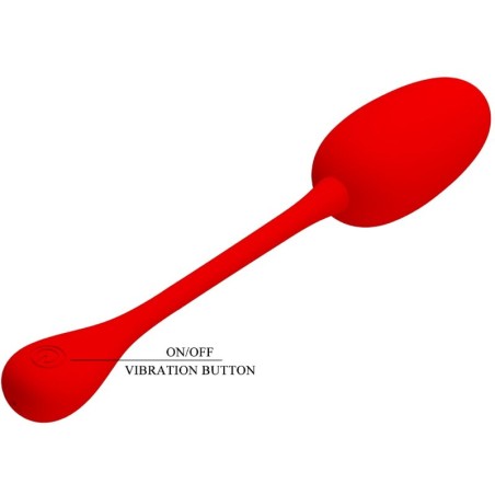 PRETTY LOVE - KNUCKER HUEVO VIBRADOR RECARGABLE ROJO PRETTY LOVE FLIRTATION