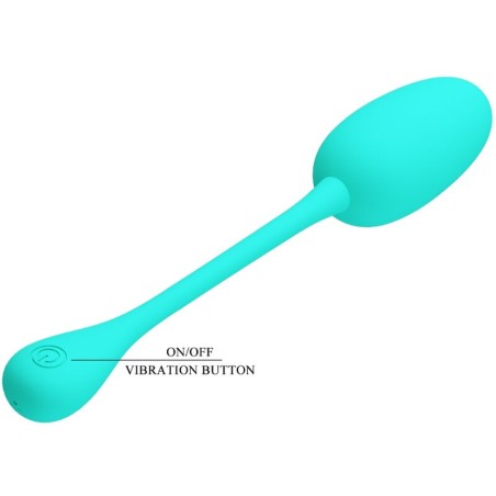 PRETTY LOVE - KNUCKER HUEVO VIBRADOR RECARGABLE VERDE AGUA PRETTY LOVE FLIRTATION