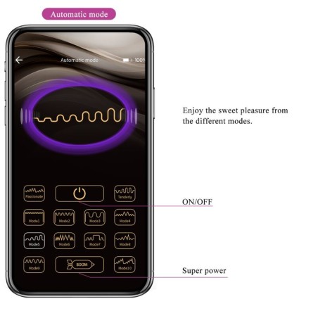 PRETTY LOVE - JAYLEEN VIBRADOR APP CONTROL REMOTO LILA PRETTY LOVE LED