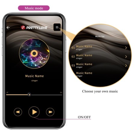 PRETTY LOVE - JAYLEEN VIBRADOR APP CONTROL REMOTO LILA PRETTY LOVE LED