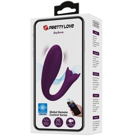 PRETTY LOVE - JAYLEEN VIBRADOR APP CONTROL REMOTO LILA PRETTY LOVE LED