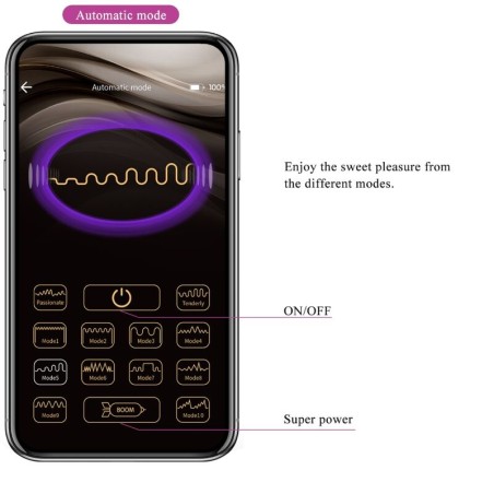 PRETTY LOVE - CATALINA VIBRADOR APP CONTROL REMOTO LILA PRETTY LOVE LED