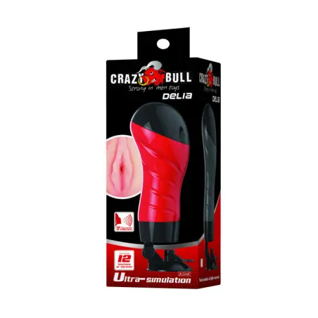 Vagina con Base Masturbador Voz - 12 Modos | Crazy Bull