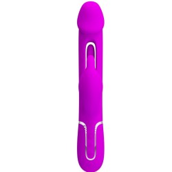 PRETTY LOVE - KAMPAS VIBRADOR RABBIT 3 EN 1 MULTIFUNCIÓN CON LENGUA FUCSIA PRETTY LOVE FLIRTATION 2