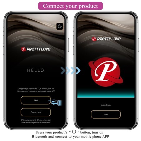 PRETTY LOVE - NYMPH HUEVO VIBRADOR CONTROLADO POR APP LILA PRETTY LOVE BOTTOM