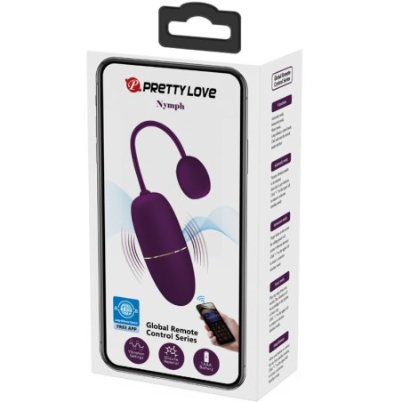 PRETTY LOVE - NYMPH HUEVO VIBRADOR CONTROLADO POR APP LILA PRETTY LOVE BOTTOM