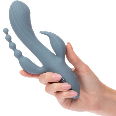 CALEXOTICS - VIBRADOR TRIPLE ÉXTASIS GRIS CALEXOTICS