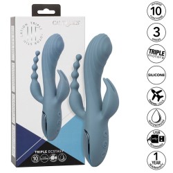CALEXOTICS - VIBRADOR TRIPLE ÉXTASIS GRIS CALEXOTICS 2