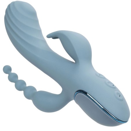 CALEXOTICS - VIBRADOR TRIPLE ÉXTASIS GRIS CALEXOTICS