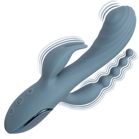 CALEXOTICS - VIBRADOR TRIPLE ÉXTASIS GRIS CALEXOTICS
