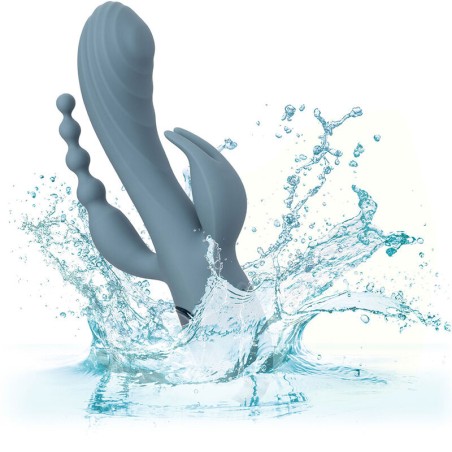 CALEXOTICS - VIBRADOR TRIPLE ÉXTASIS GRIS CALEXOTICS