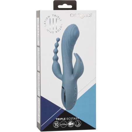 CALEXOTICS - VIBRADOR TRIPLE ÉXTASIS GRIS CALEXOTICS