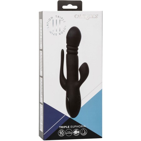 CALEXOTICS - VIBRADOR TRIPLE EUPHORIA NEGRO CALEXOTICS