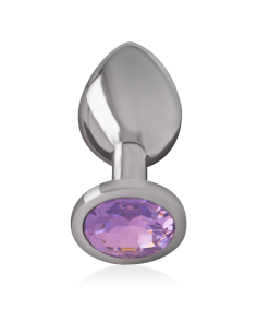 INTENSE - PLUG ANAL METAL ALUMINIO CON CRISTAL VIOLETA TALLA M 2