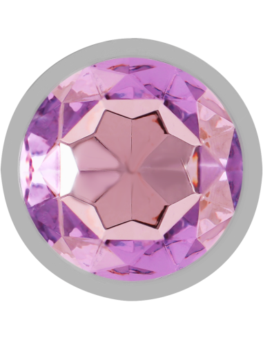 INTENSE - PLUG ANAL METAL ALUMINIO CON CRISTAL VIOLETA TALLA M 
