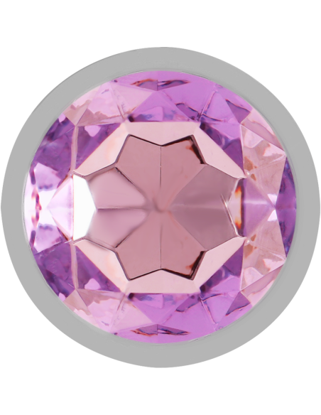 INTENSE - PLUG ANAL METAL ALUMINIO CON CRISTAL VIOLETA TALLA M 