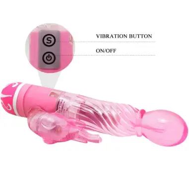 Vibrador Multivelocidad con Estimulador Rosa | Baile