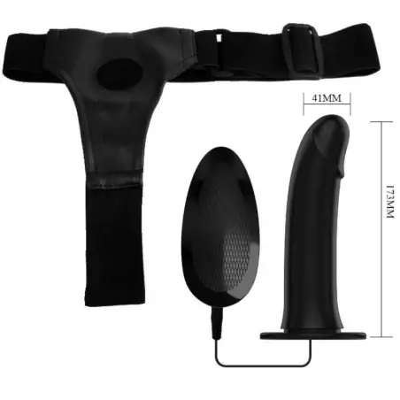 Vito Strap On con Dildo Hueco y Vibración 17.3 cm
