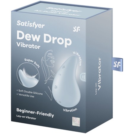 SATISFYER - DEW DROP VIBRADOR LAY-ON AZUL 