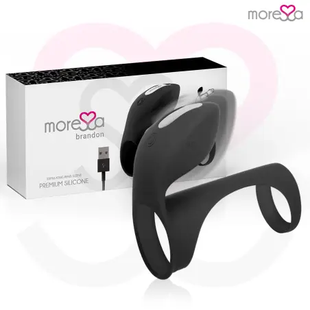 Brandon Potente Anillo Vibrador con Funda de Engrosamiento
