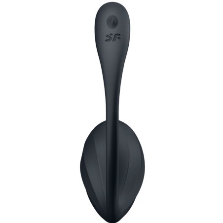 SATISFYER - RIBBED PETAL ESTIMULADOR PUNTO G CONTROL REMOTO NEGRO APP GRATUITA SATISFYER PARTNER