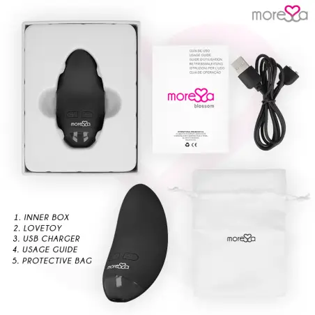 Blossom Masajeador Personal Negro - 6 Modos | Moressa