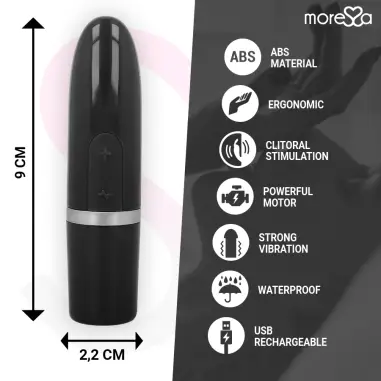 Ivy Masajeador Simulador Labial de Viaje Negro | Moressa