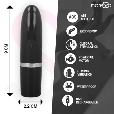 Ivy Masajeador Simulador Labial de Viaje Negro | Moressa
