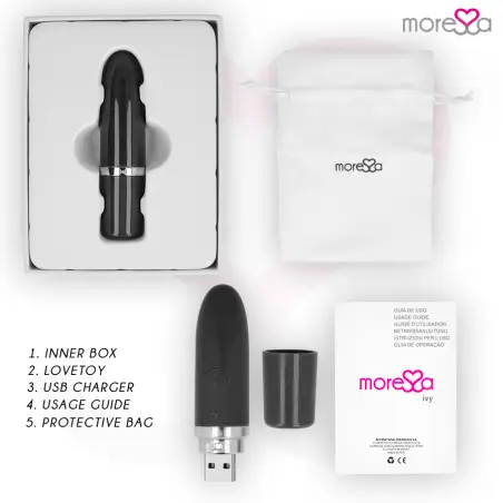 Ivy Masajeador Simulador Labial de Viaje Negro | Moressa
