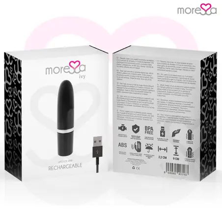 Ivy Masajeador Simulador Labial de Viaje Negro | Moressa