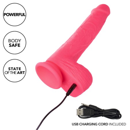 CALEXOTICS - STUDS VIBRADOR REALÍSTICO 10 VIBRACIONES Y ROSA CALEXOTICS