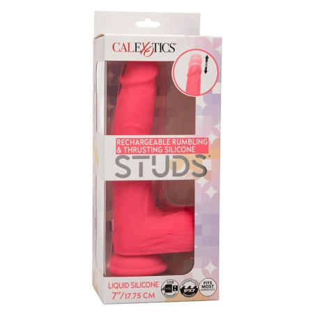 CALEXOTICS - STUDS VIBRADOR REALÍSTICO 10 VIBRACIONES Y ROSA CALEXOTICS
