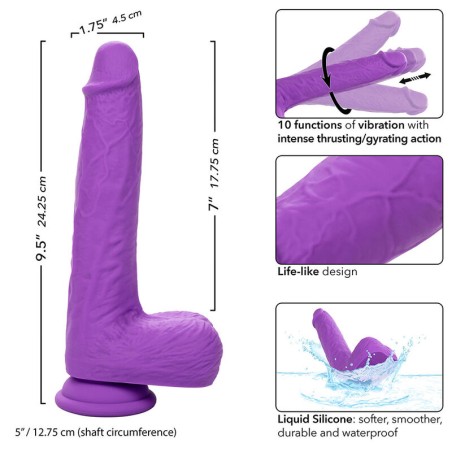 CALEXOTICS - STUDS VIBRADOR RECARGABLE Y GIRATORIO 10 VIBRACIONES VIOLETA CALEXOTICS