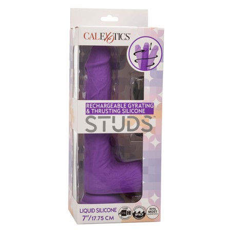 CALEXOTICS - STUDS VIBRADOR RECARGABLE Y GIRATORIO 10 VIBRACIONES VIOLETA CALEXOTICS