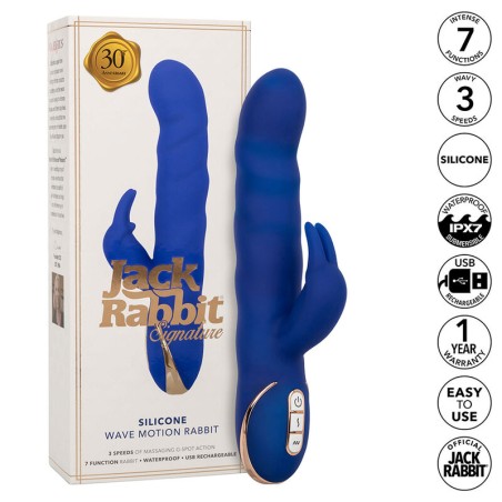 CALEXOTICS - JACK VIBRADOR RABBIT MOVIMIENTO DE ONDAS AZUL CALEXOTICS