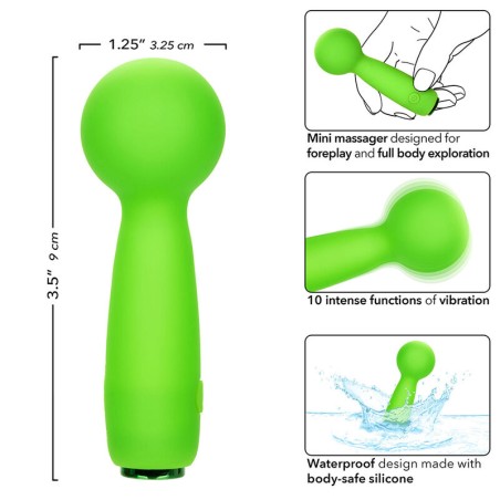 CALEXOTICS - NEON VIBES THE BUBBLY VIBE MINI MASAJEADOR 10 VIBRACIONES VERDE CALEXOTICS