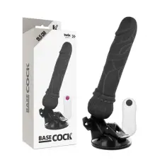BASECOCK - VIBRADOR REALÍSTICO CONTROL REMOTO NEGRO 19.5 CM -O- 4 CM