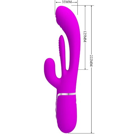 PRETTY LOVE - SHANIA TRIPLE VIBRADOR RABBIT MULTIFUNCIÓN ROSA PRETTY LOVE FLIRTATION