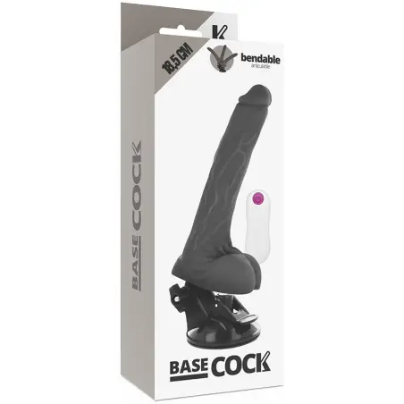 Vibrador Realístico Articulable Control Remoto Negro 18.5 cm