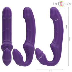 INTENSE - JILL VIBRADOR DOBLE 20 CM VIOLETA CONTROL REMOTO INTENSE FUN 2