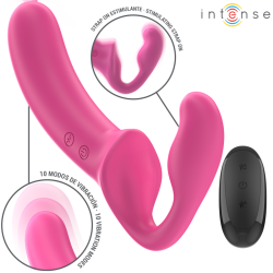 INTENSE - AMY VIBRADOR DOBLE 20 CM ROSA CONTROL REMOTO INTENSE FUN
