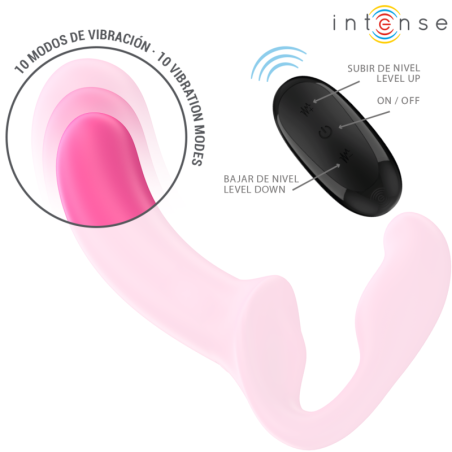 INTENSE - AMY VIBRADOR DOBLE 20 CM ROSA CONTROL REMOTO INTENSE FUN