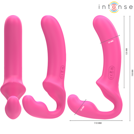 INTENSE - AMY VIBRADOR DOBLE 20 CM ROSA CONTROL REMOTO INTENSE FUN