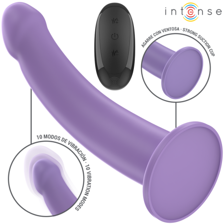 INTENSE - EDDIE VIBRADOR 17,5 CM 10 VIBRACIONES MORADO CONTROL REMOTO INTENSE FUN