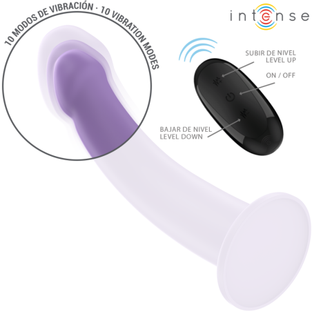 INTENSE - EDDIE VIBRADOR 17,5 CM 10 VIBRACIONES MORADO CONTROL REMOTO INTENSE FUN