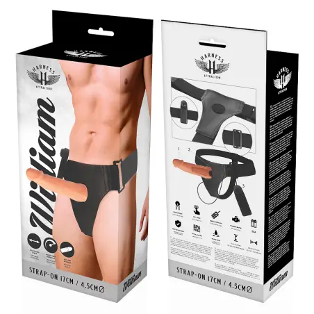 Arnés Hueco Willian con Vibrador 17 cm Ø 4.5 cm