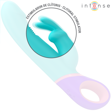 INTENSE - MÓNICA VIBRADOR RABBIT CON ESTIMULADOR ROTATORIO DEL PUNTO G AZUL INTENSE FUN