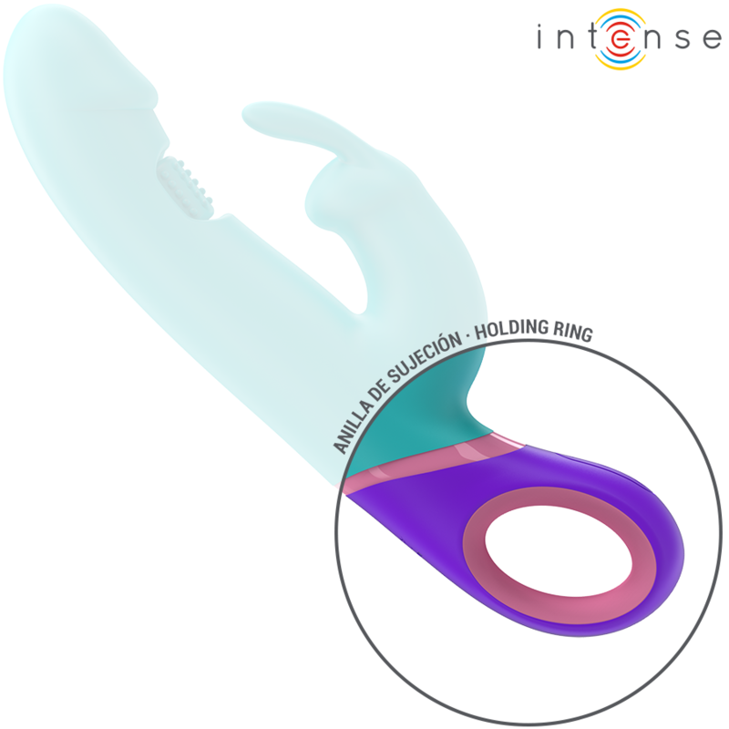 INTENSE - MÓNICA VIBRADOR RABBIT CON ESTIMULADOR ROTATORIO DEL PUNTO G AZUL 